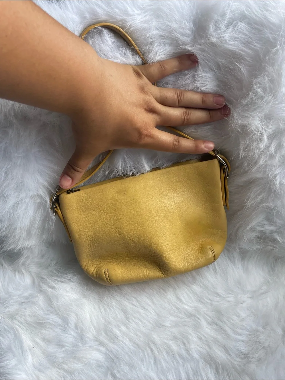 Coach Mustard Yellow Leather Shoulder Bag